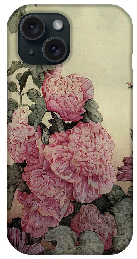Botanical & Floral+flowers+other iPhone Case featuring the painting Garden Fantasy Iv by Unknown