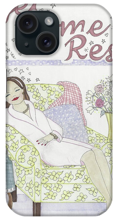 Rest iPhone Case featuring the mixed media Get Some Rest by Stephanie Hessler