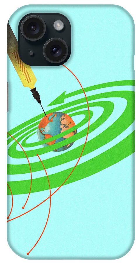 Addict iPhone Case featuring the drawing Global Vaccination by CSA Images