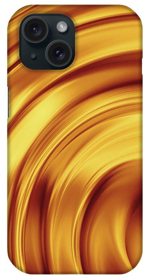 Brass iPhone Case featuring the photograph Golden Brass Swirl by Emrah Turudu
