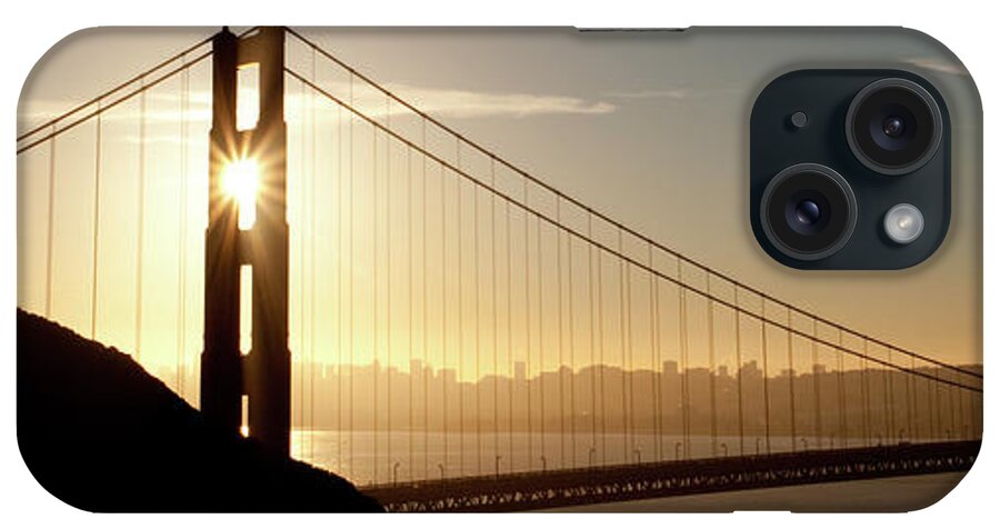 Scenics iPhone Case featuring the photograph Golden Gate Bridge Panorama by Imaginegolf