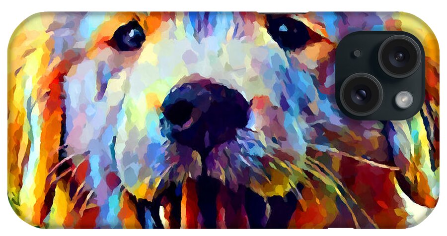 Puppy iPhone Case featuring the painting Golden Retriever Puppy 2 by Chris Butler