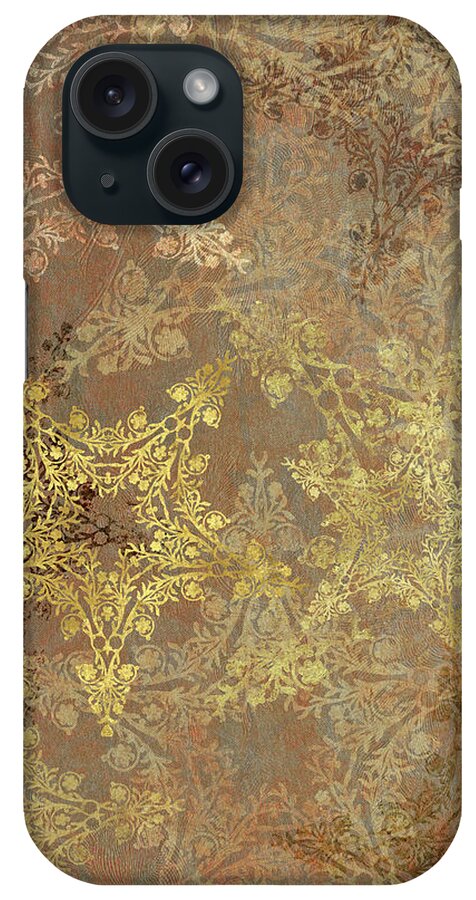 Golden Star Pattern iPhone Case featuring the photograph Golden Star Pattern by Cora Niele