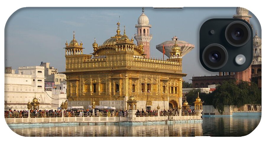 People iPhone Case featuring the photograph Golden Temple, Amritsar by Geetesh Bajaj