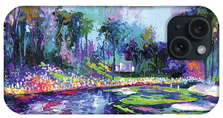 A Stream Flows On The Left Along A Row Of Palm Trees And On The Right Is A Sandpit
North Carolina iPhone Case featuring the painting Golf Hole by Richard Wallich