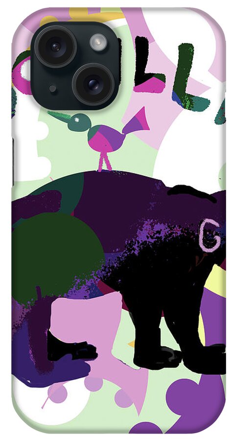 Gorilla iPhone Case featuring the digital art Gorilla by Holly Mcgee