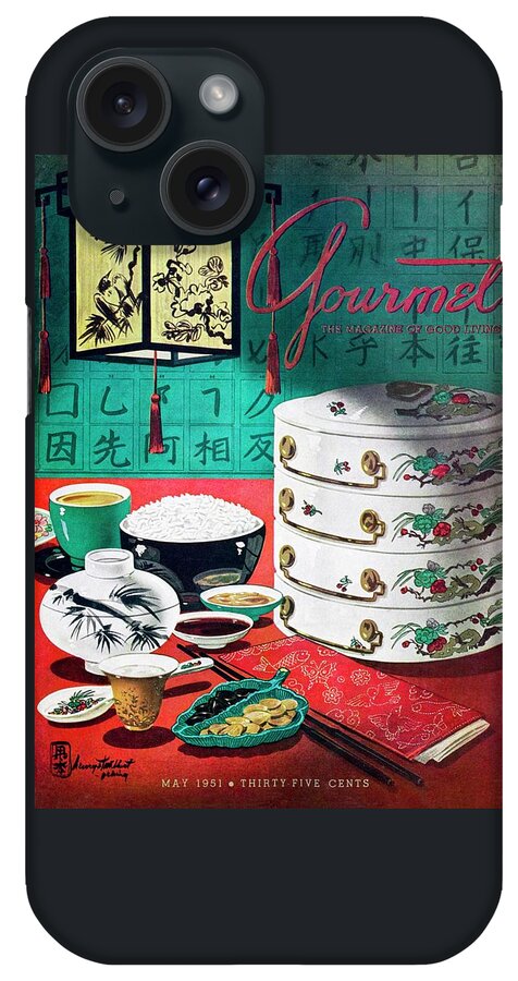 Gourmet Magazine Cover Of A Chinese Dinner iPhone Case