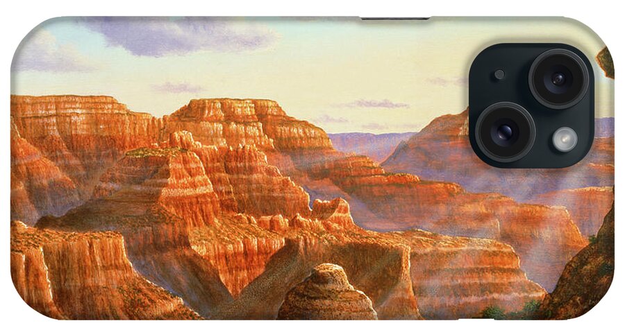 Grand Canyon iPhone Case featuring the painting Grand Canyon by Eduardo Camoes