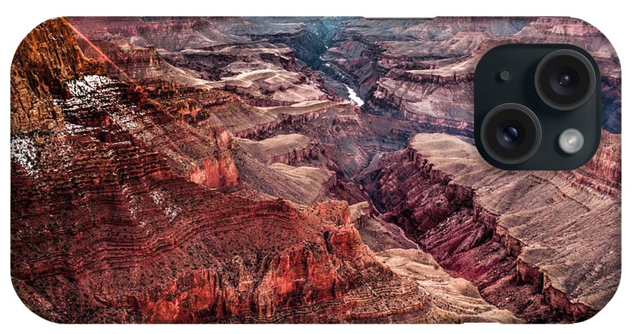 Grand Canyon iPhone Case featuring the photograph Grand Canyon Winter Sunset by Brian Tada