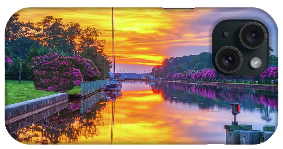 Albemarle iPhone Case featuring the photograph Great Bridge Sunset Reflections by Donna Twiford