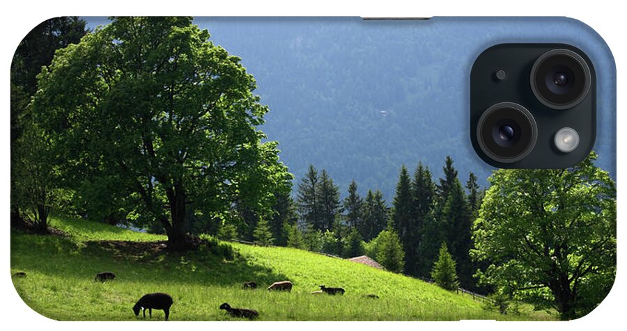 Green Mountains Cropped iPhone Case featuring the Green Mountainscape Cropped by Istv?n Nagy
