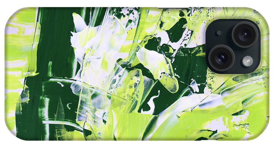 Mood iPhone Case featuring the painting Green Splash by Cheryl McClure