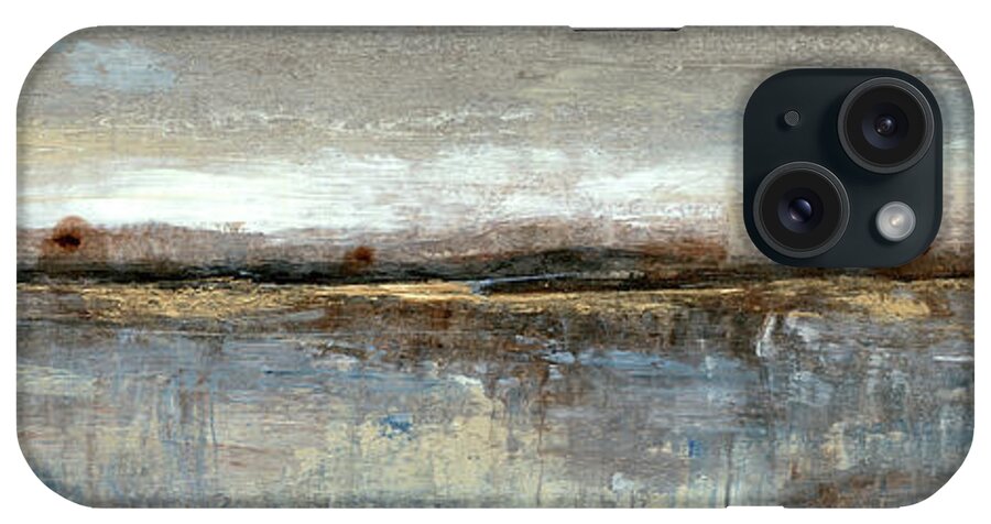 Abstract iPhone Case featuring the painting Grey Mist II by Tim Otoole