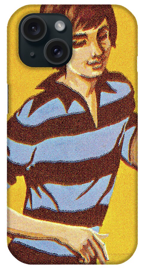 Activity iPhone Case featuring the drawing Groovy Guy Dancing by CSA Images