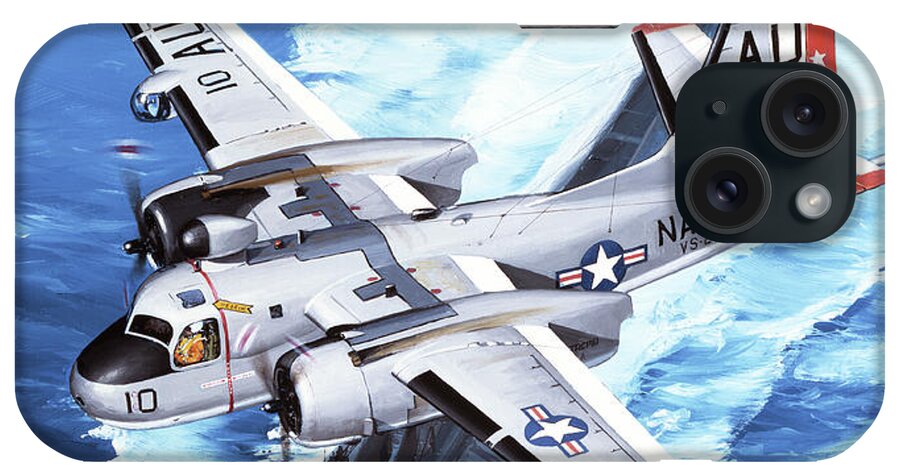 Military Aircraft iPhone Case featuring the painting Grumman S2F-1S1 Tracker by Jack Fellows
