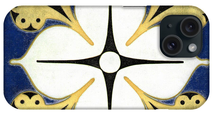 Furness iPhone Case featuring the ceramic art Guarantee Trust Company exterior tile by Frank Furness