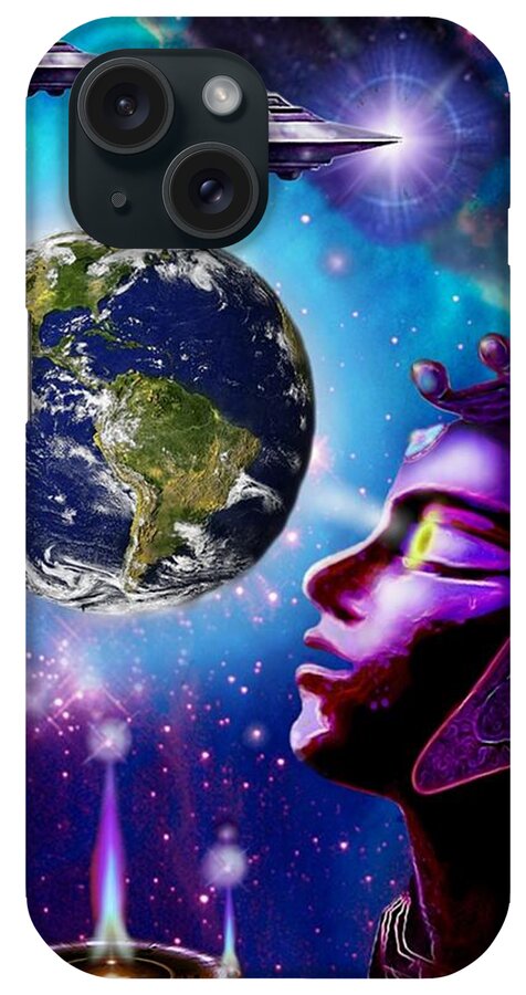Earth iPhone Case featuring the digital art Guardian Energy by Hartmut Jager