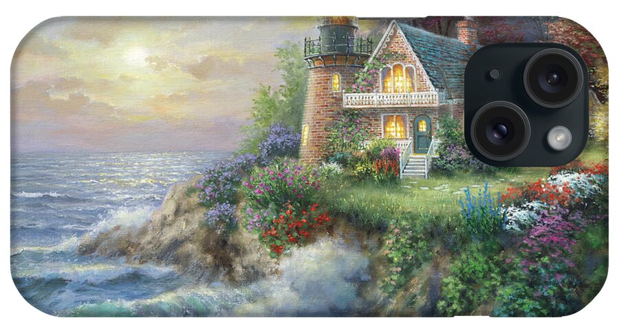 Guardian Of The Sea iPhone Case featuring the painting Guardian Of The Sea by Nicky Boehme