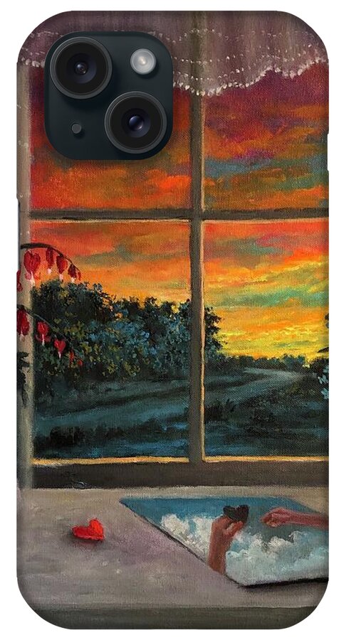 Guarding iPhone Case featuring the painting Guarding The Soul by Rand Burns
