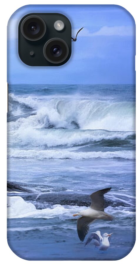 Gulls iPhone Case featuring the digital art Gulls Just Wanna Have Fun by Diane Schuster