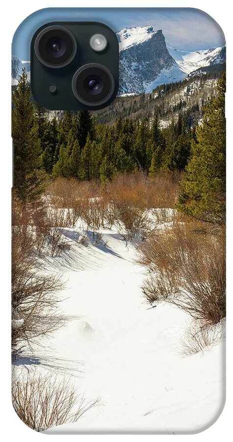 Hallett iPhone Case featuring the photograph Hallett Peak - Winter by Aaron Spong
