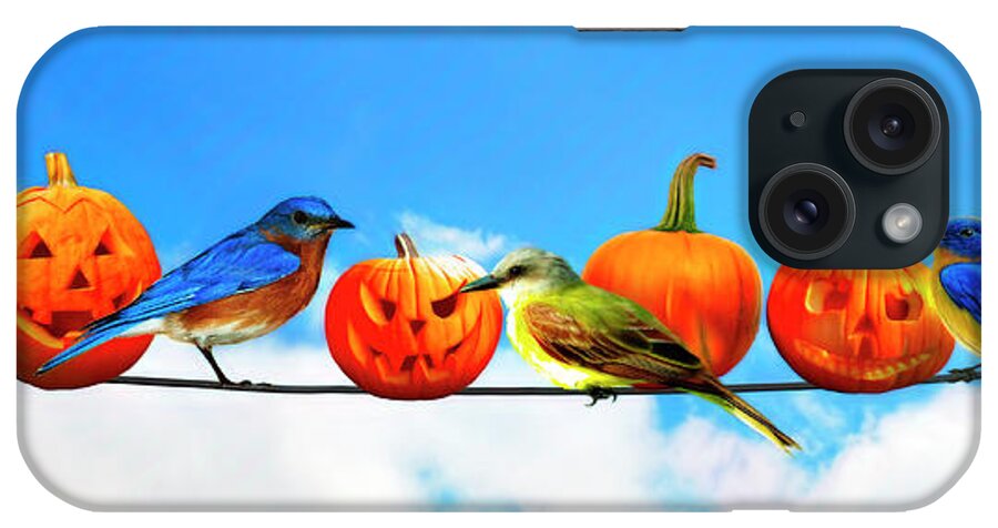 Birds iPhone Case featuring the photograph Halloween for the Birds Painting by Debra and Dave Vanderlaan
