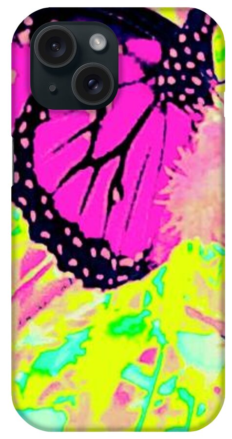 Butterfly iPhone Case featuring the photograph Hanging-on by Debra Grace Addison