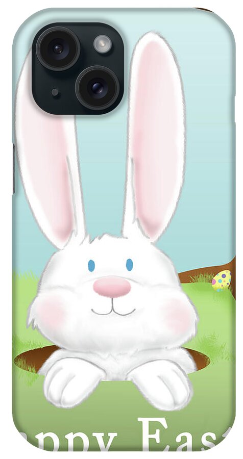 Bunny iPhone Case featuring the digital art Happy Easter by Sd Graphics Studio