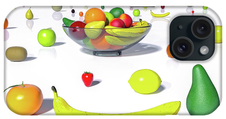 Fruit iPhone Case featuring the digital art Happy Fruit by Betsy Knapp