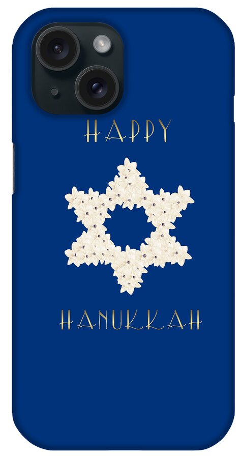 Hanukkah iPhone Case featuring the digital art Happy Hanukkah by Rachel Hannah