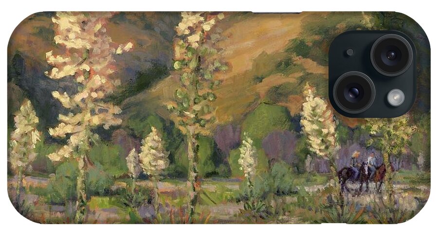 Blooming Yucca iPhone Case featuring the painting Heading Home by Jane Thorpe