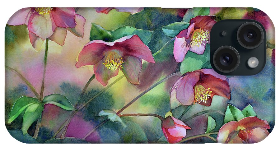 Hellebores iPhone Case featuring the painting Hellebores by Svetlana Orinko