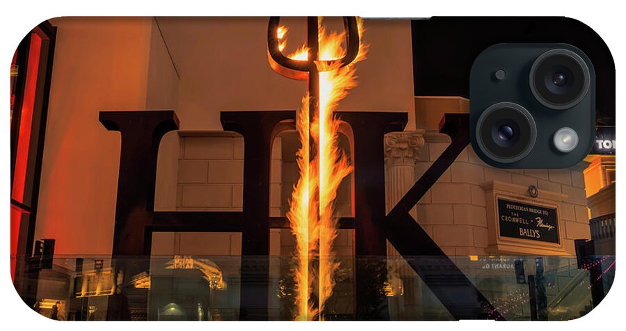 Hells Kitchen iPhone Case featuring the photograph Hells Kitchen Burning Fire Logo Las Vegas by Aloha Art
