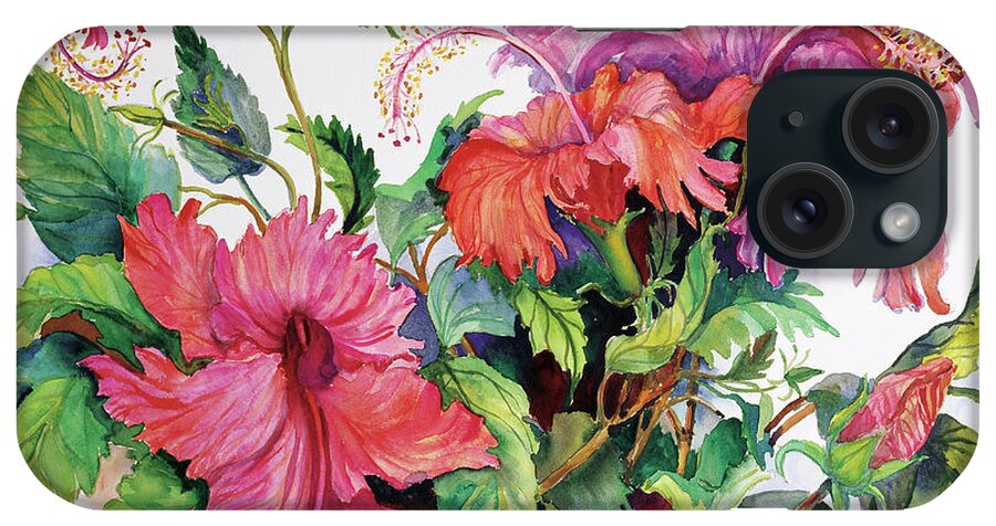 Hibiscus iPhone Case featuring the painting Hibiscus by Joanne Porter