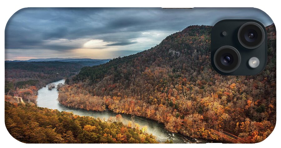 Hiwassee iPhone Case featuring the photograph Hiwassee River Sunlight In Storm by Steven Llorca