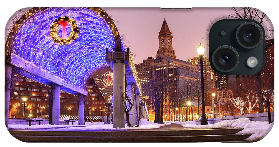 Downtown District iPhone Case featuring the photograph Holidays In Boston by Denistangneyjr