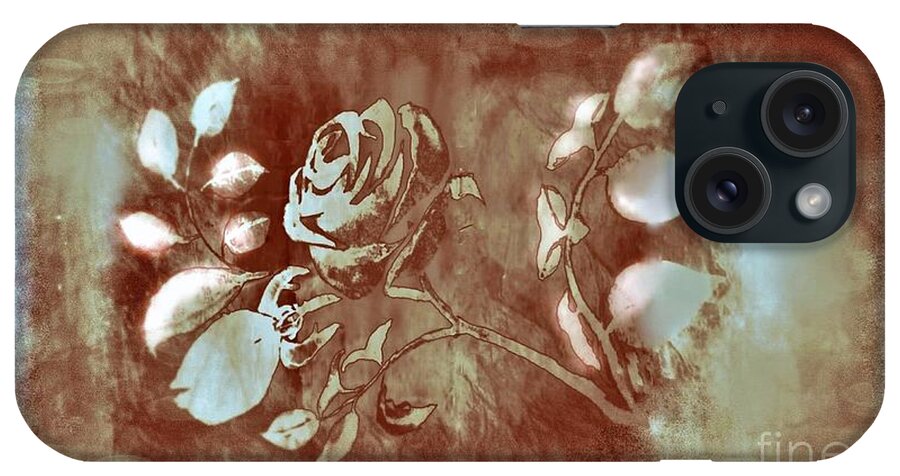 Digital Art iPhone Case featuring the digital art Honey Rose Digital Artwork by Delynn Addams by Delynn Addams