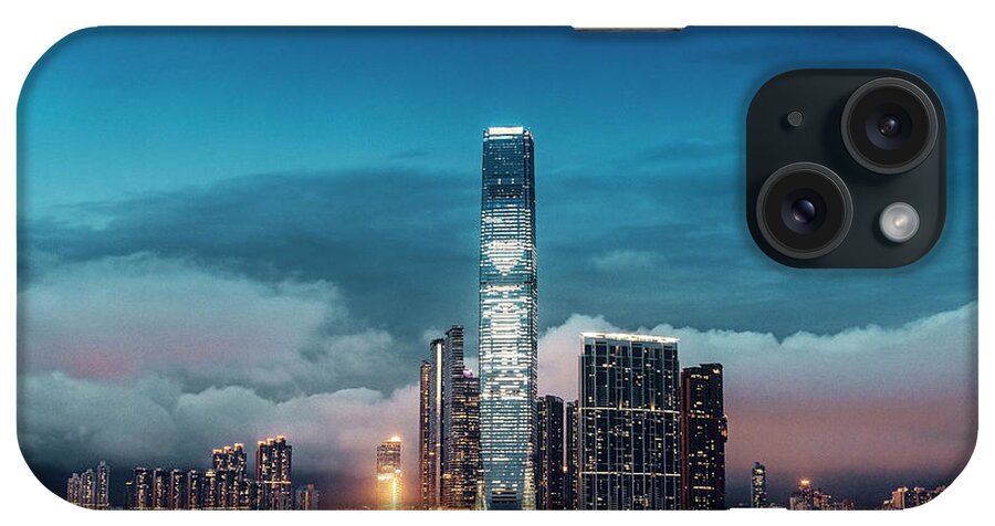 Tranquility iPhone Case featuring the photograph Hong Kong Cityscape by Dragon For Real