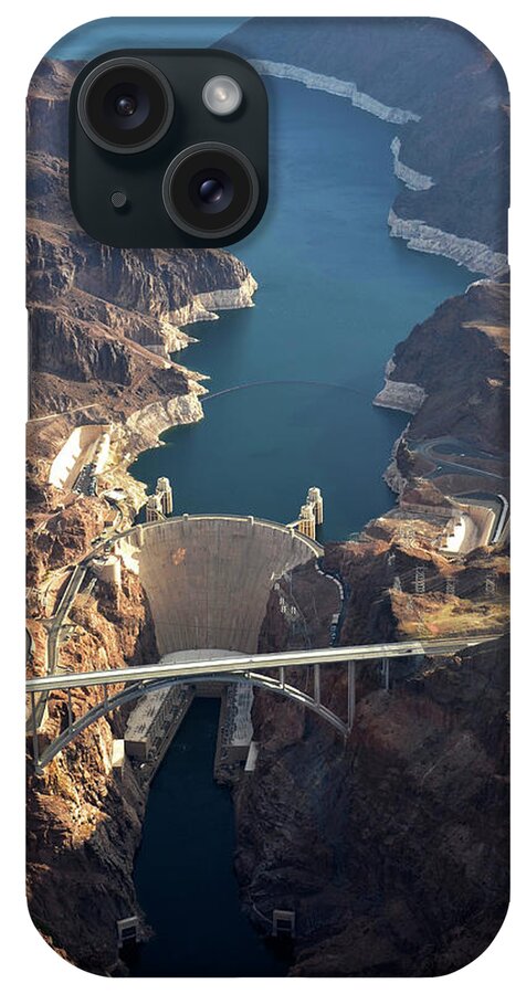 Scenics iPhone Case featuring the photograph Hoover Dam Aerial by Iwcrabbe