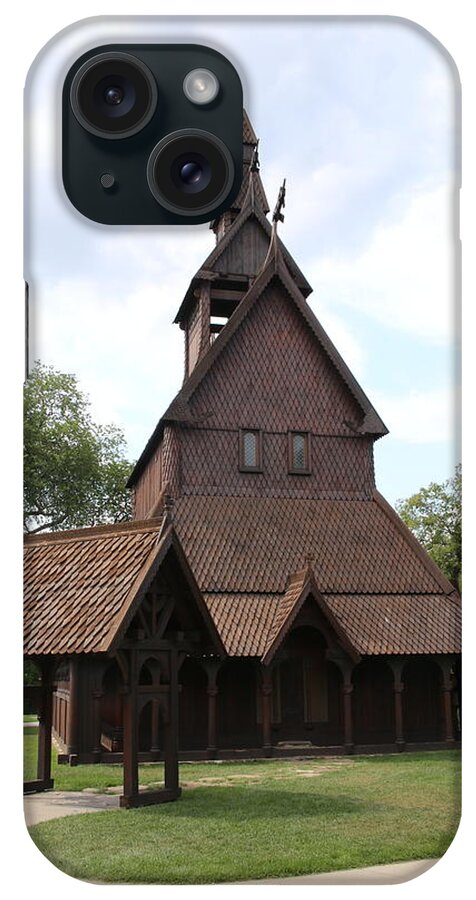 Hopperstad iPhone Case featuring the photograph Hopperstad Stave Church Replica by Laura Smith
