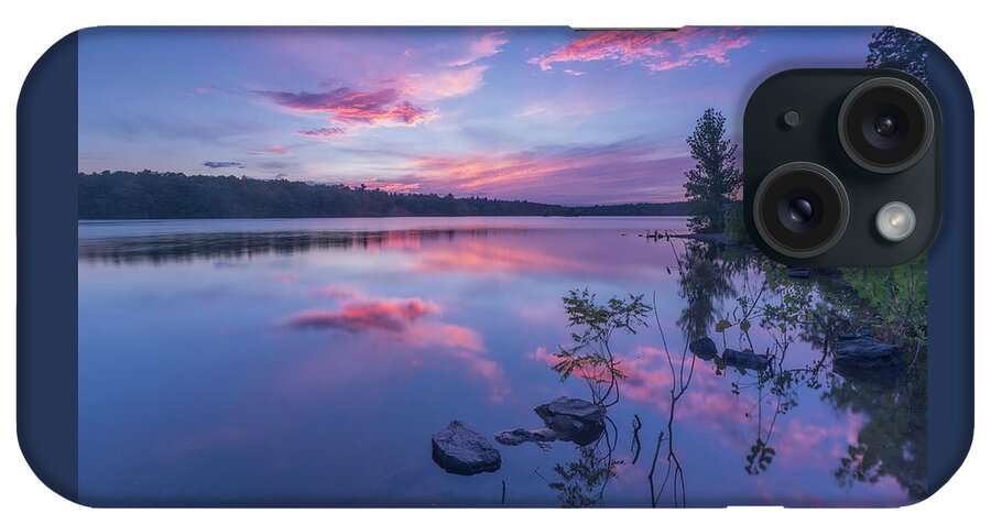 Horn Pond iPhone Case featuring the photograph Horn Pond Sunset by Rob Davies