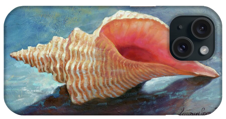 Shells iPhone Case featuring the painting Horse Conch by Laurie Snow Hein