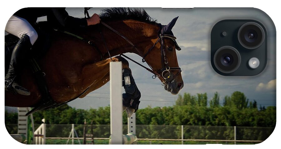 Horse iPhone Case featuring the photograph Horse Riding Show Jump by By Ana Gassent