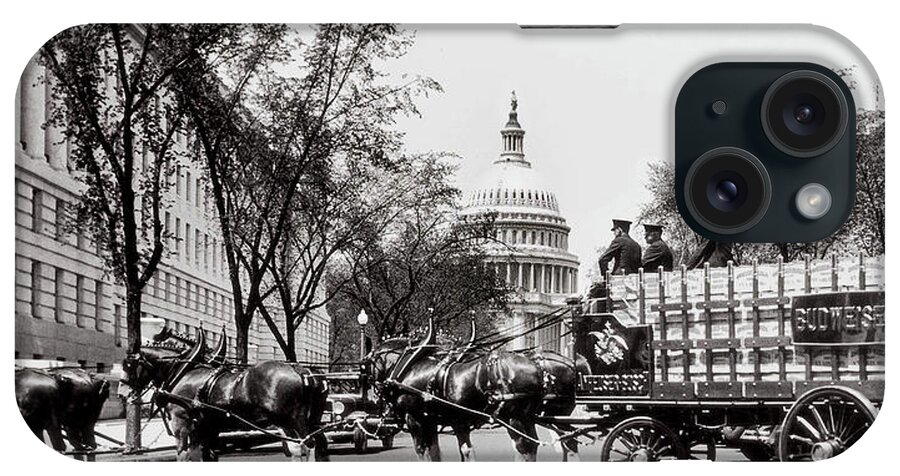 Prohibition iPhone Case featuring the photograph Horses In Prohibition - Washington D.C. - Budweiser Clydesdale by Doc Braham