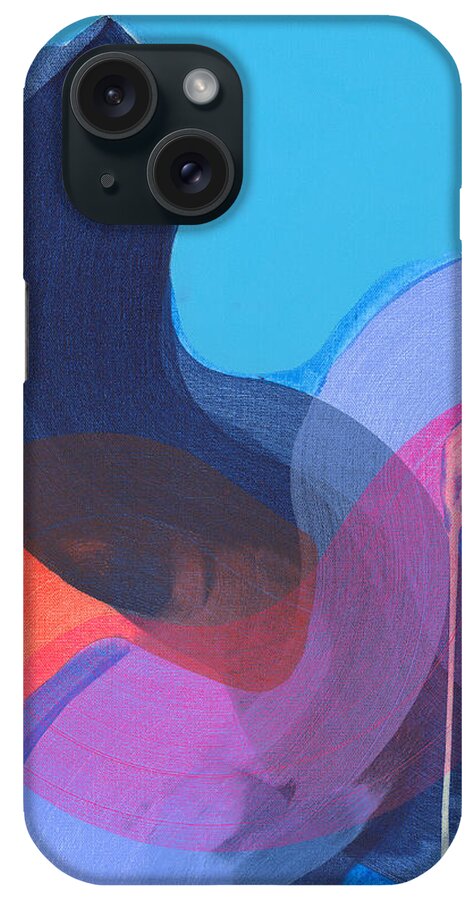 Abstract iPhone Case featuring the painting How Did it Get to Be So Late? by Claire Desjardins