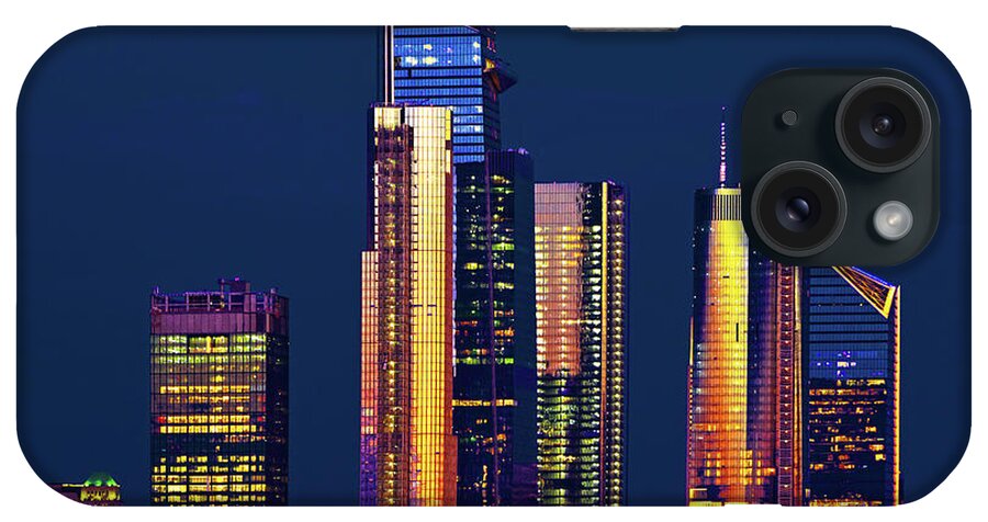 Ny Skyline Night iPhone Case featuring the photograph Hudson Yards Towers at Twilight by Regina Geoghan