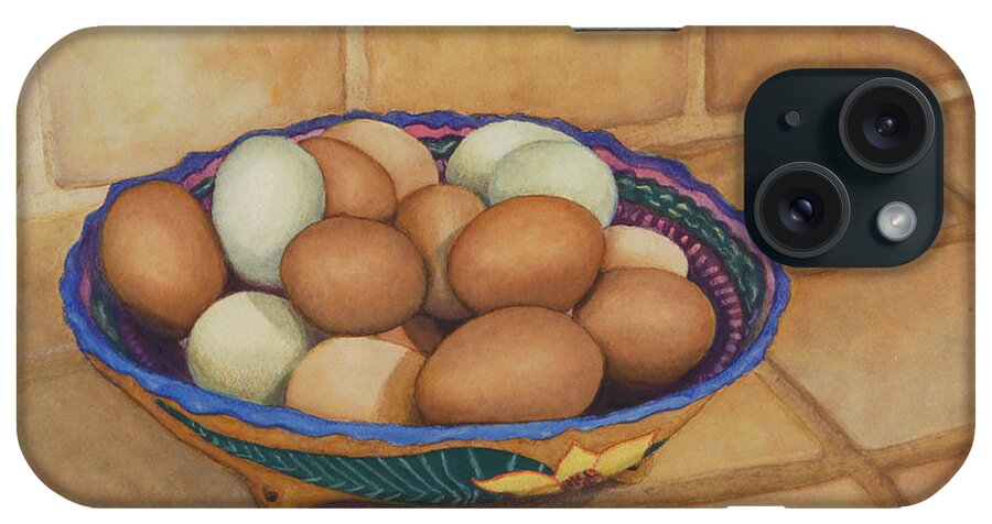 Eggs iPhone Case featuring the painting Huevos Aracanas by Tara D Kemp