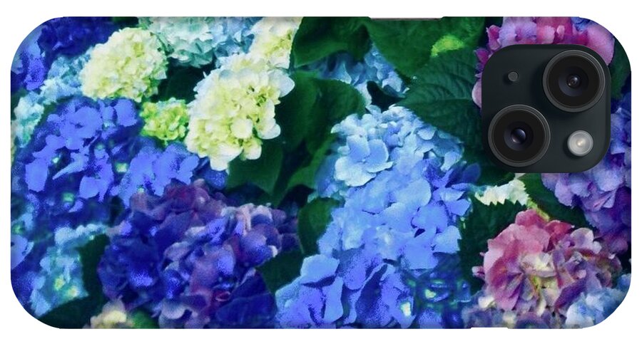 Photo Stream iPhone Case featuring the photograph Hydrangeas to the Left by Debra Grace Addison