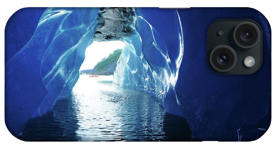 Tranquility iPhone Case featuring the photograph Ice Cave In Iceberg by Piriya Photography