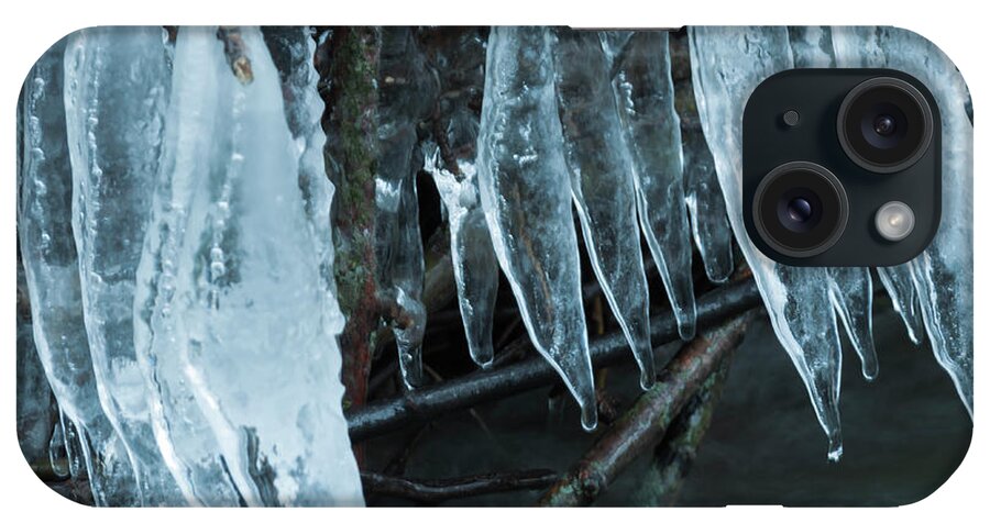 Ice Cicles Over Beaver Dam iPhone Case featuring the photograph Ice Cicles Over Beaver Dam by Anthony Paladino
